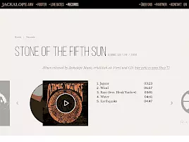 Jackalope ANM, Eintrag eines Musik-Releases, tablet view