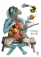 Instruments of Tamriel, 5-Chamber Vossa-Satl, an argonian instrument using the mating calls of five small toads