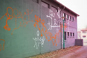 Lindenschule, finished wall art, north-east